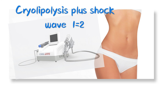 แบบพกพา Cryolipolysis Cool Slimming Machie Shockwave Therapy สำหรับการลดเซลลูไลท์