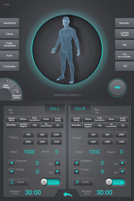Gainswave Shock Wave Therapy/นวดตัวจุดกระตุ้น Shockwave Therapy Machine/Ed 1000 Shock Wave Therapy อุปกรณ์