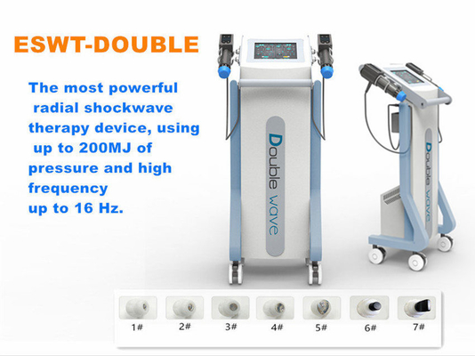 Double Chanle Acoustic ESWT Therpy Machine สำหรับการนวดตัวเต็ม