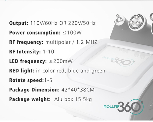 อุปกรณ์กระชับผิวต่อต้านริ้วรอยคลื่นความถี่วิทยุ 1.2MHz