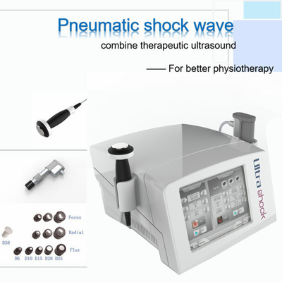 Shock Wave Ultrasound เครื่องบำบัดความเจ็บปวดทางร่างกาย Ultrashock อุปกรณ์นิวเมติก Shockwave