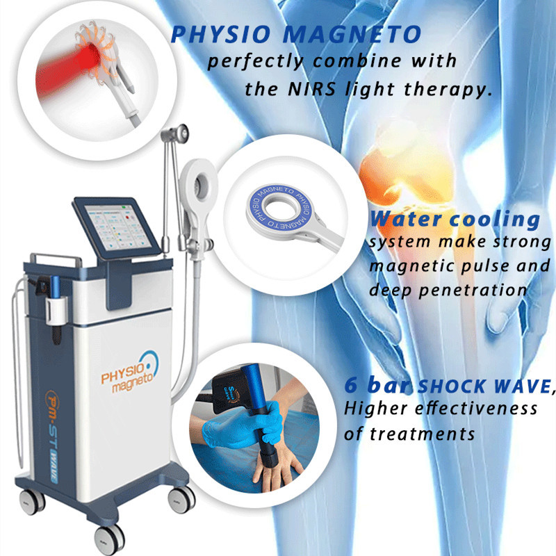 Physio Magneto Pulsed Shockwave Therapy Machine สำหรับระบบฟื้นฟูข้อต่อกระดูกกล้ามเนื้อ