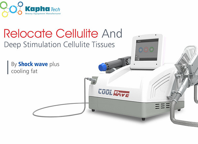แบบพกพา Cool Wave Cryolipolysis ESWT ไขมันแช่แข็ง Shockwave Therapy Machine สำหรับ Pain Relief 1-16 Hz ความถี่