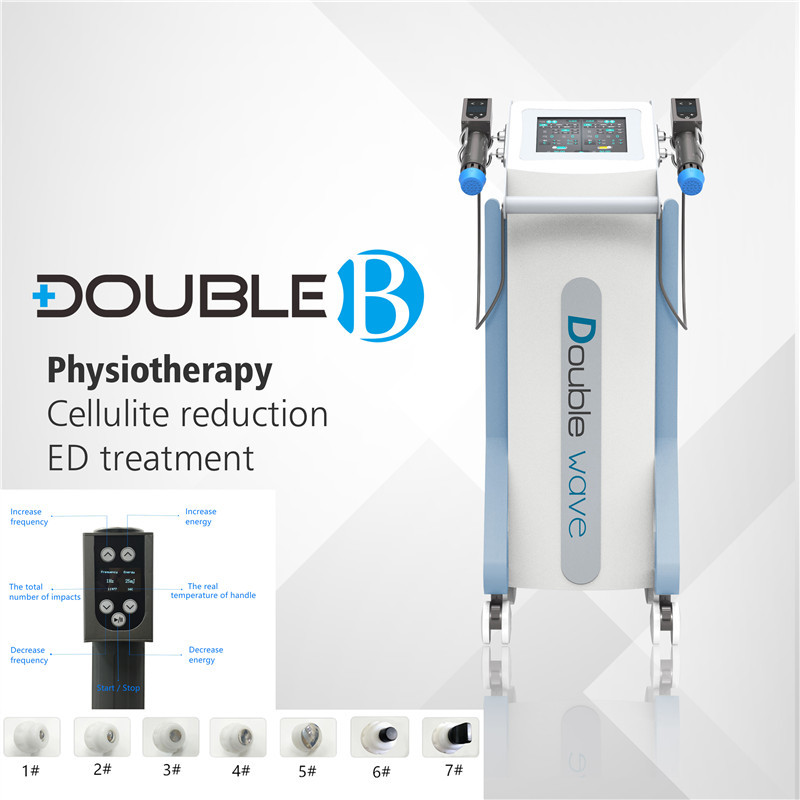 สีฟ้าสีขาวความเข้มต่ำ Double Chanel 14 ชิ้น Extracorporeal Shockwave Therapy Machine สำหรับ ED Treatment และ Tendonitis